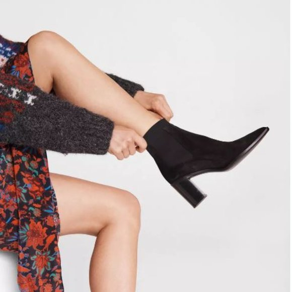rag & bone Shoes - rag and bone NWOT Black Leather Suede Ankle Brynn Booties 38.5, fit like 7.5